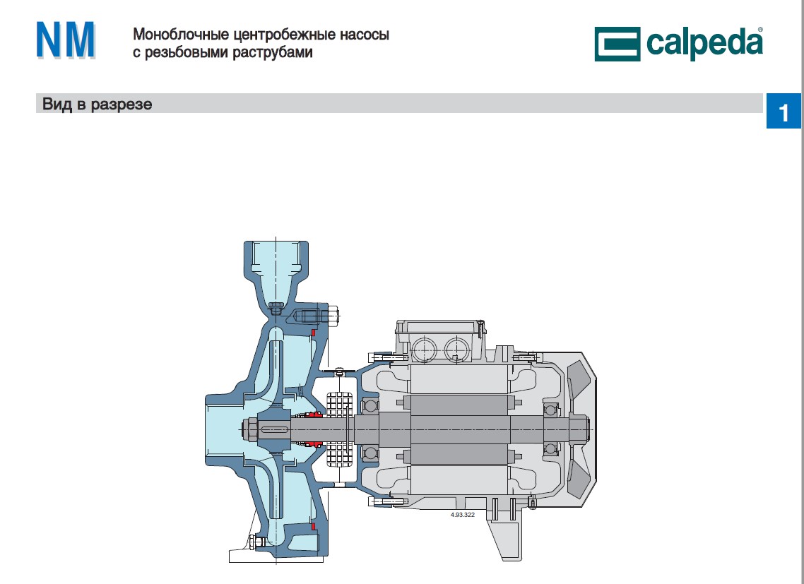  запчасти для  насоса calpeda B-NMM20/160BE 